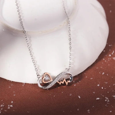 Mother & Daughter - Heart Beat Necklace
