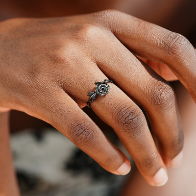 Strong As F*ck - Black Rose Ring